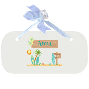 Personalized Wall Plaque Door Sign Surf'S Up design