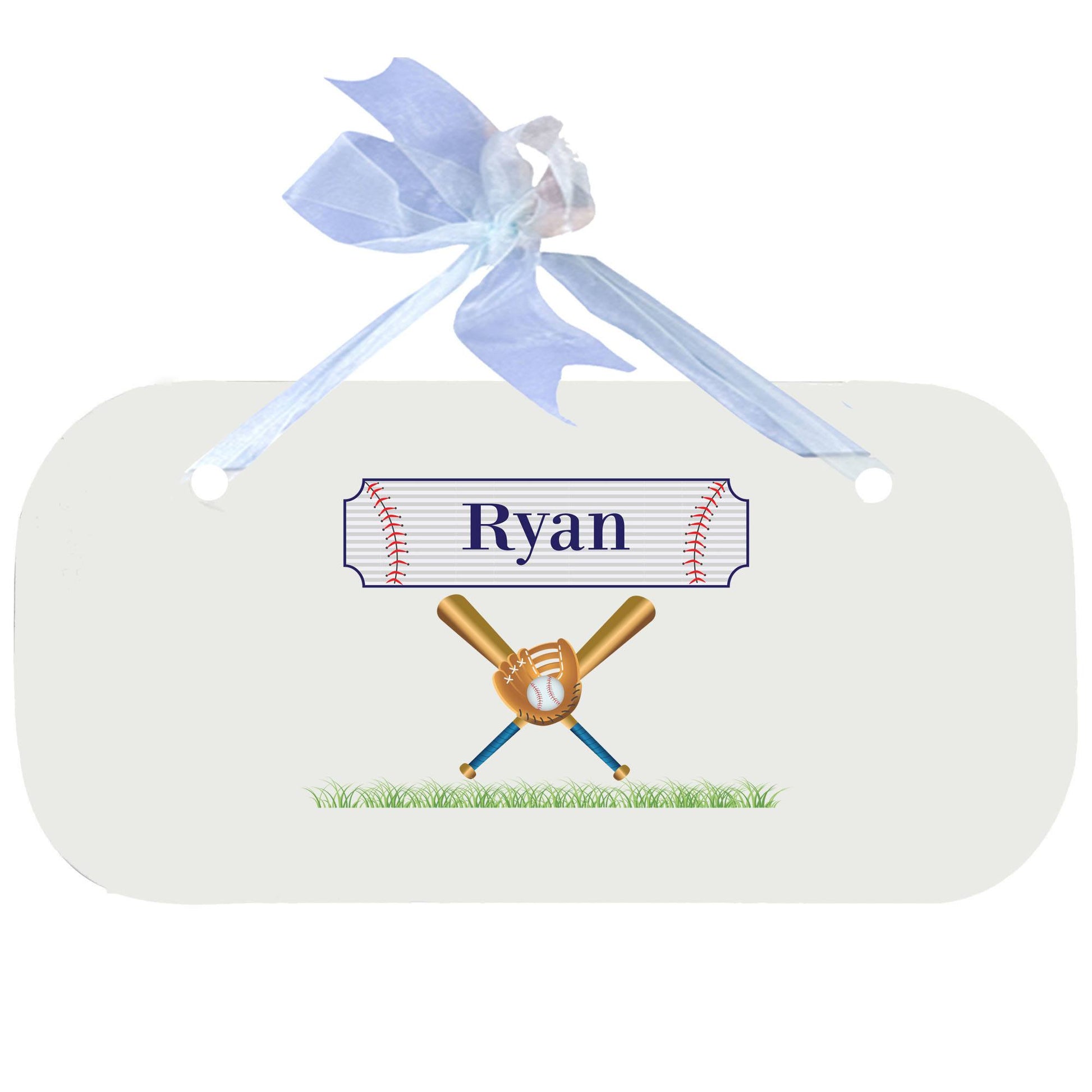 Personalized Wall Plaque Door Sign Baseball design