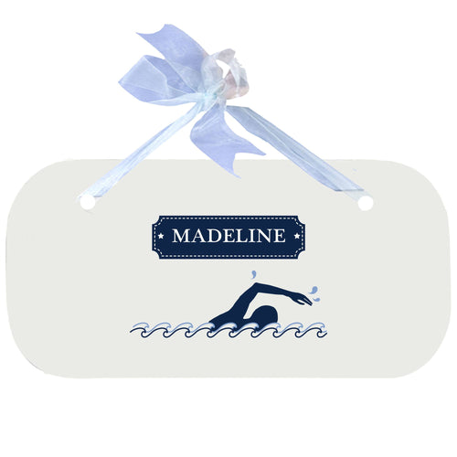 Personalized Wall Plaque with Swim design