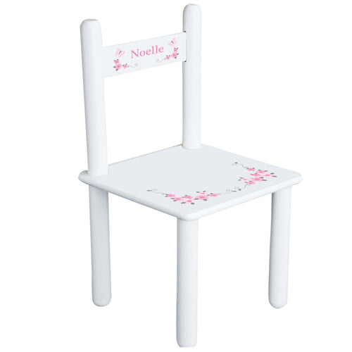Pink Gray Butterfly GarlandChair