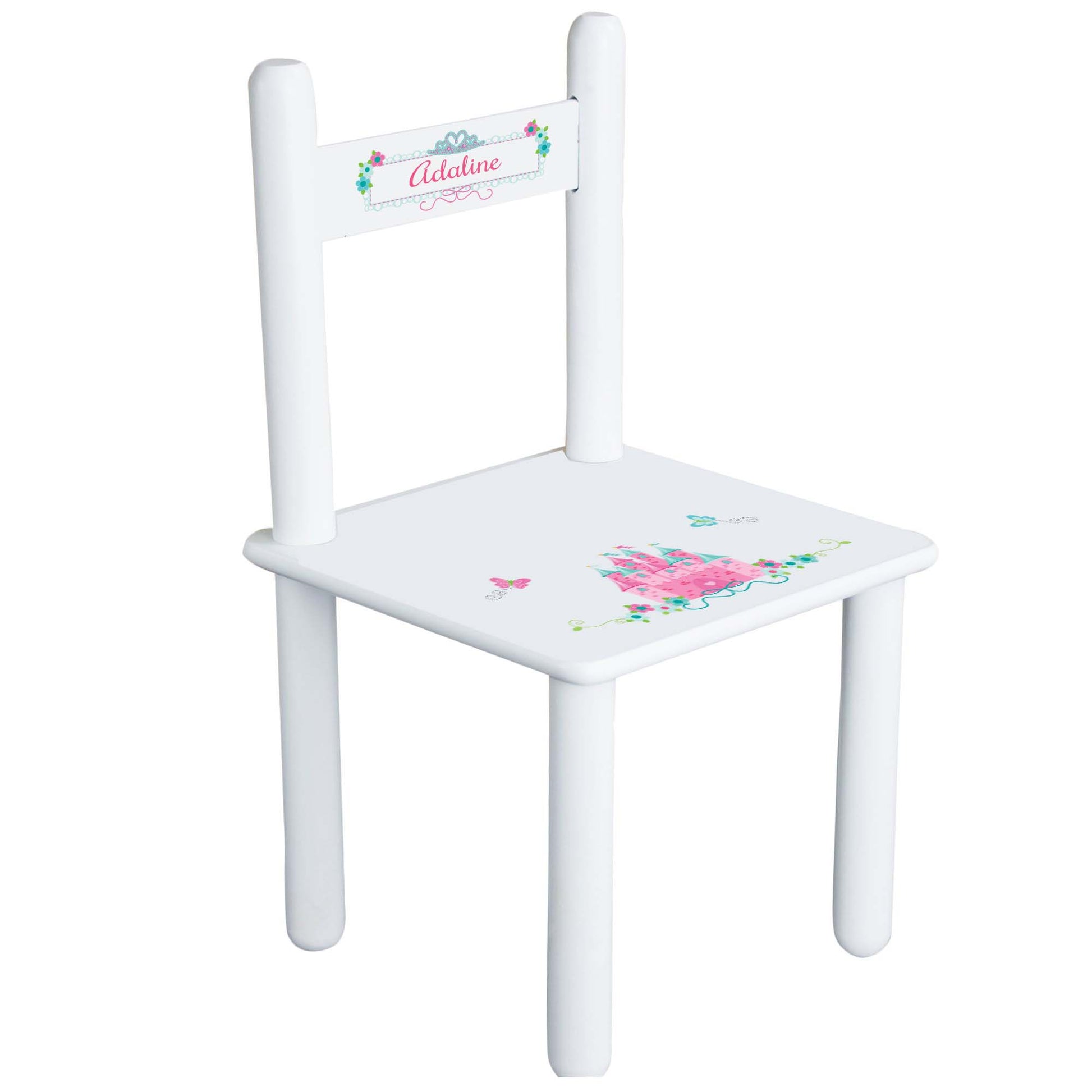 Pink Teal Princess Castle Chair