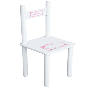 Personalized Pink Lacey Bow Chair