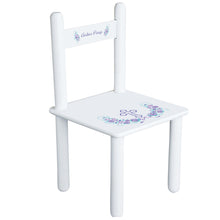 Personalized Lavender Floral Cross Chair