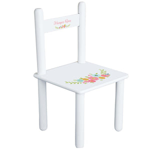 Personalized Spring Floral Chair