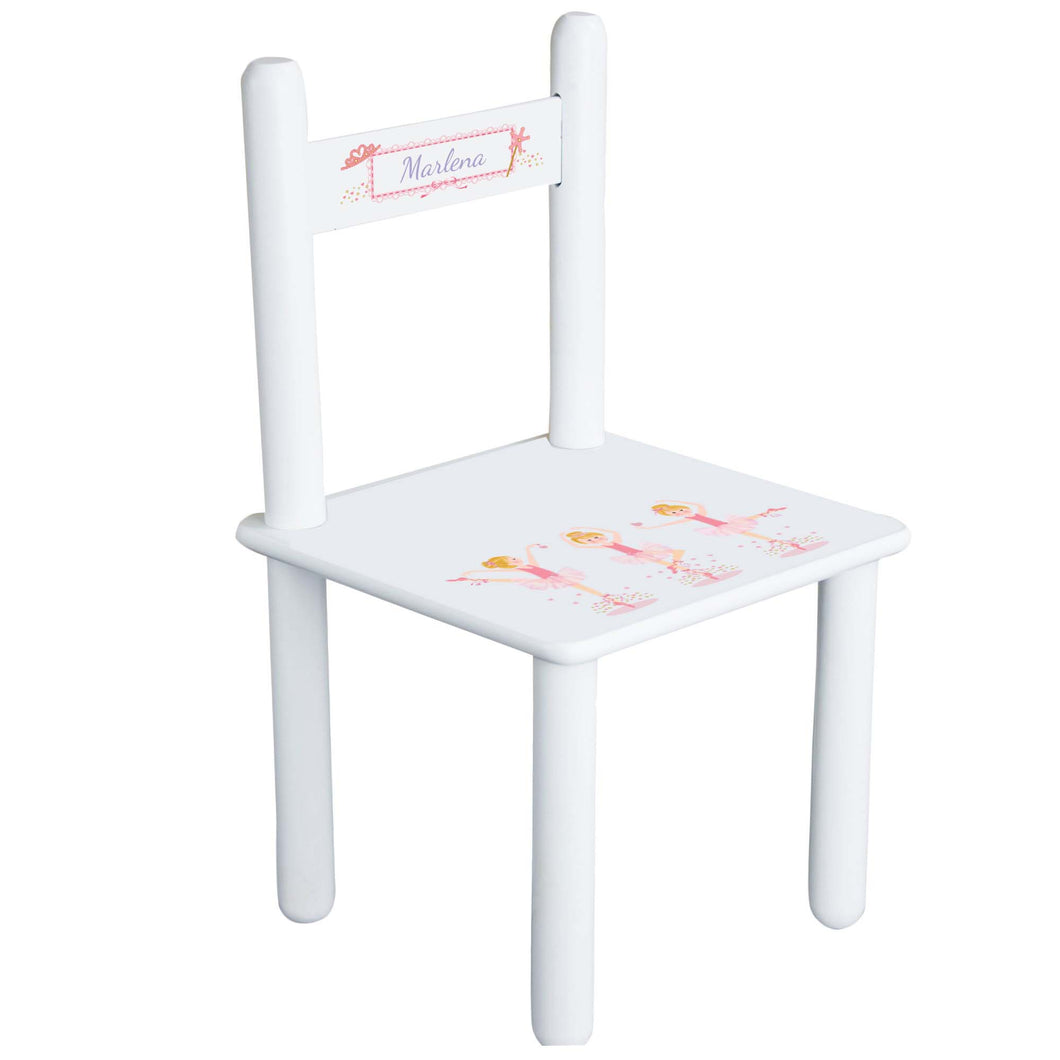 Personalized Blonde Ballerina Chair