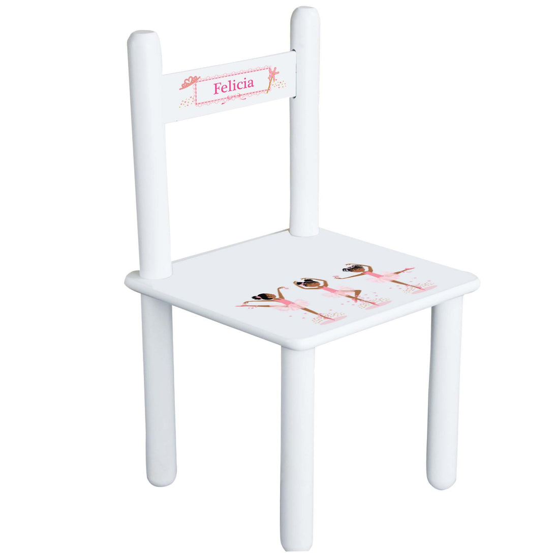 Personalized African American Ballerina Chair