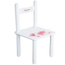 Personalized Pink World Map Chair
