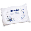 Personalized Childrens Pillowcase with Blue Rock Star design
