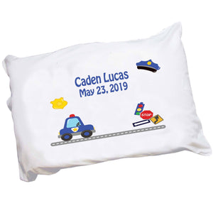 Personalized Police Car Pillowcase 