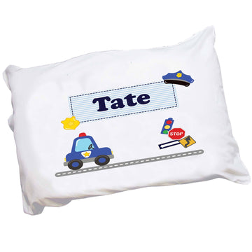 Personalized Police Car Pillowcase 