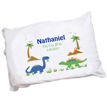 Personalized Childs Dinosaur Pillowcase 