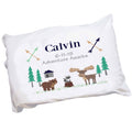 Personalized Childrens Pillowcase with North Woodland Critters design