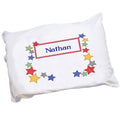 Personalized Childrens Pillowcase with Stitched Stars design