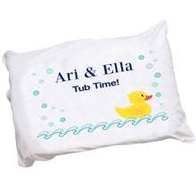 Personalized Childrens Pillowcase with Rubber Ducky design