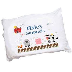 Personalized Childrens Barn Farm Animals Pillowcase