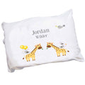 Personalized Childs Giraffe Pillowcase 