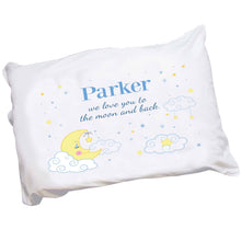 Personalized Childrens Moon and Stars Pillowcase 
