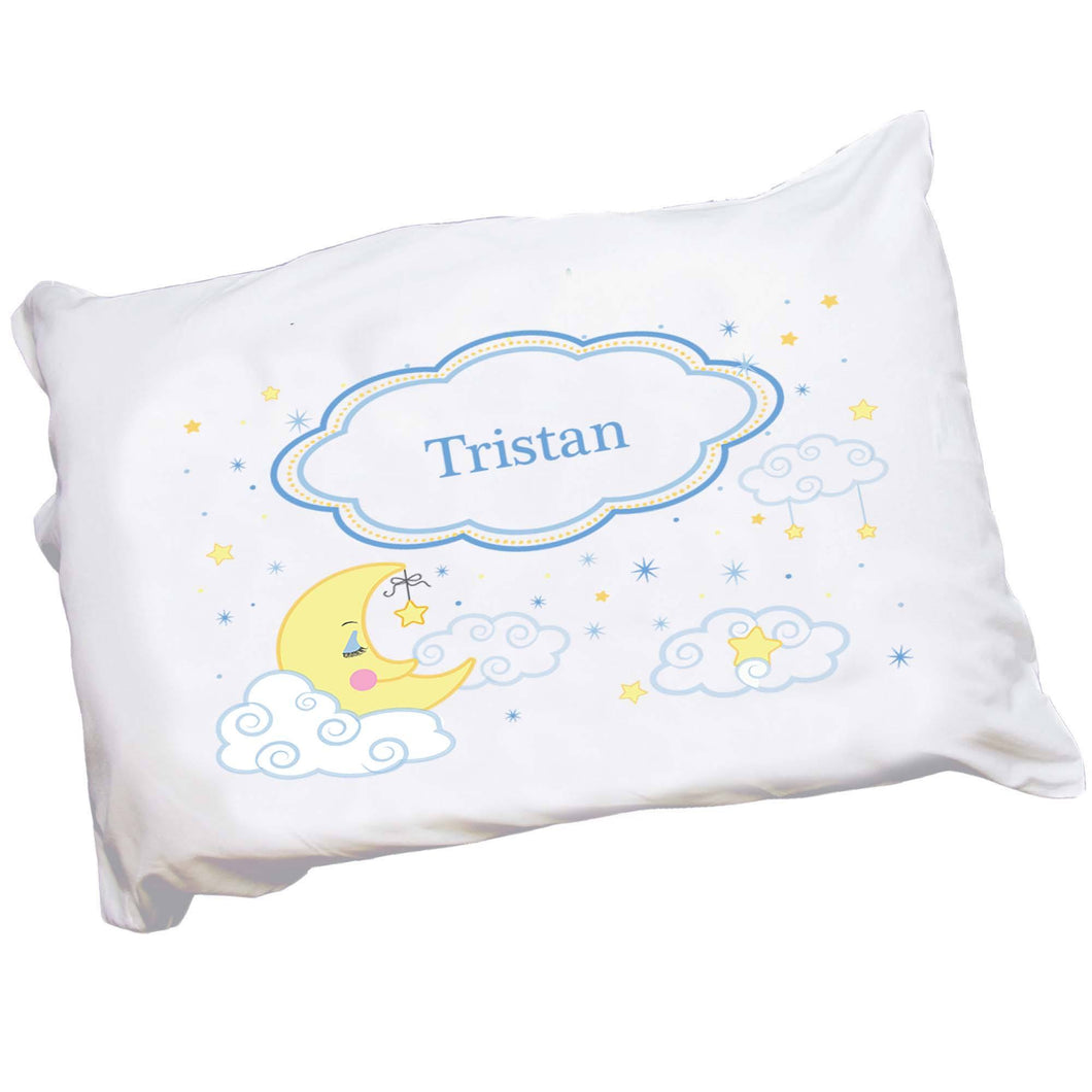 Personalized Childrens Moon and Stars Pillowcase 