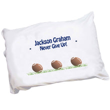 Personalized Pillowcase with Footballs