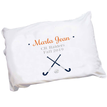 Personalized Childrens Pillowcase with Field Hockey design