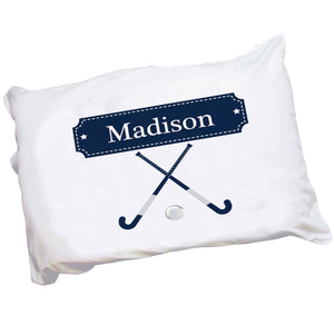 Personalized Childrens Pillowcase with Field Hockey design