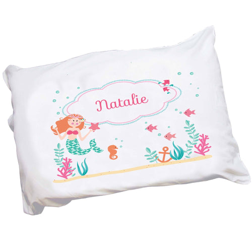 Girls Personalized Little Mermaid Pillowcase Bedding