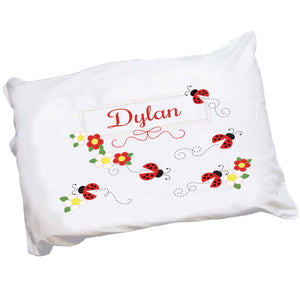 Personalized Childrens Red Ladybug Pillowcase 