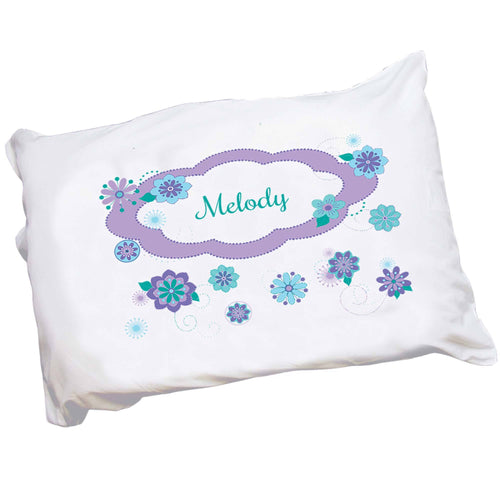 Personalized Childrens Pillowcase with Florascope design