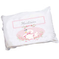 Personalized Childrens Pillowcase with Swan design