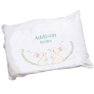 Personalized Childrens Pillowcase with Classic Bunny design