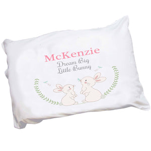 Personalized Childrens Pillowcase with Classic Bunny design