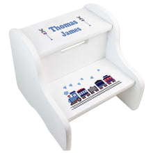 Personalized Train White Step Stool