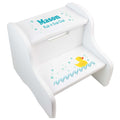 Personalized Ducky White Step Stool