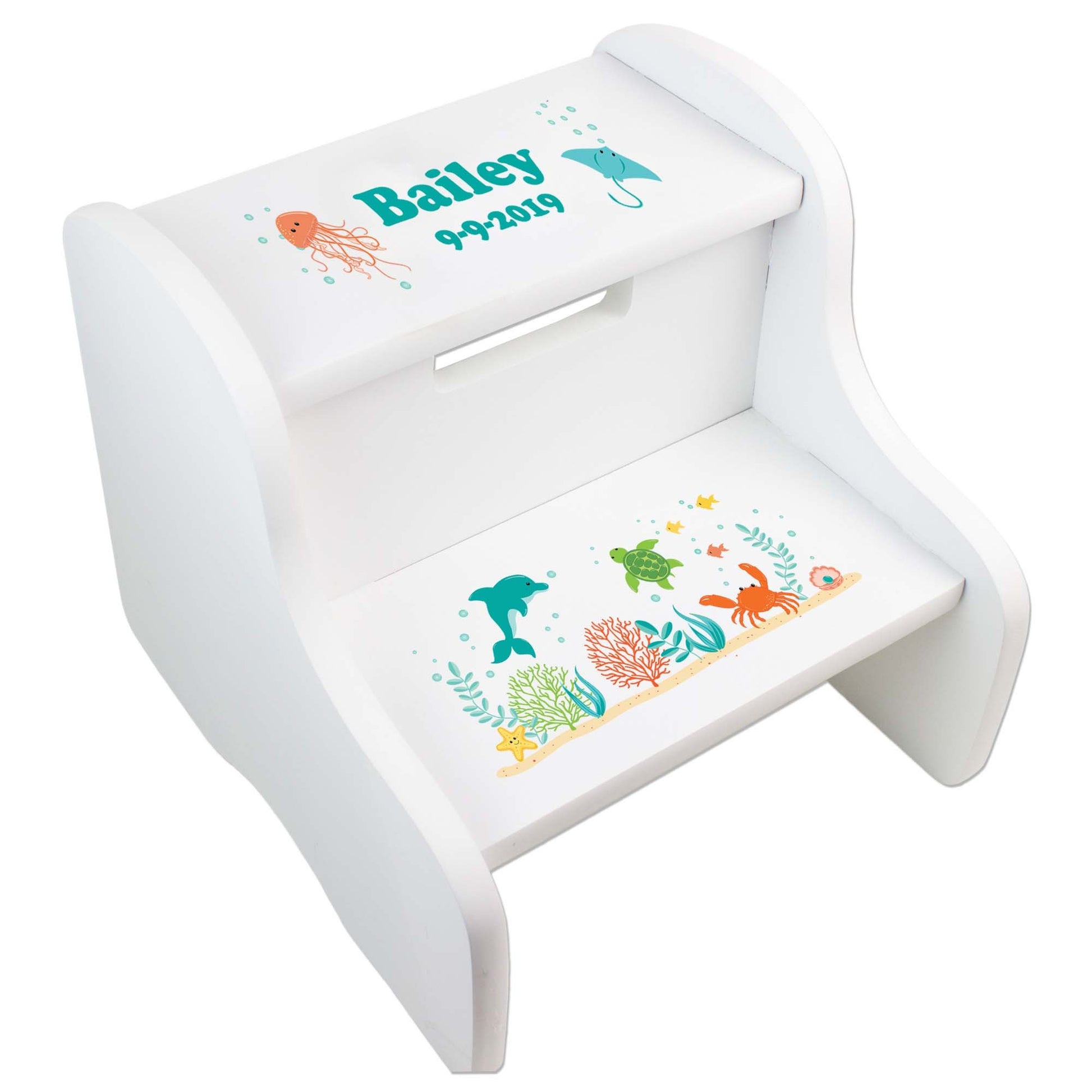 Personalized Hot Air Balloon Step Stool