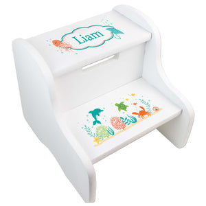 Personalized Natural Sealife Step Stool