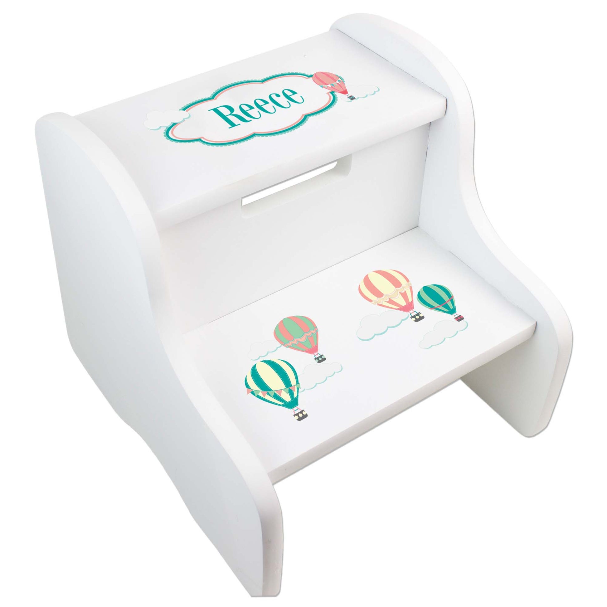 Personalized Hot Air Balloon Step Stool