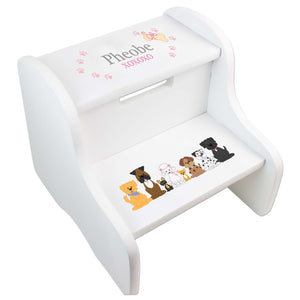 Personalized Shark Tank White Two Step Stool
