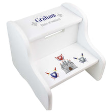 Personalized Medieval Castle White Two Step Stool