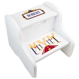 Personalized A Star Is Born White Two Step Stool
