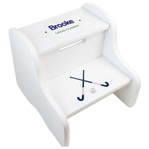Personalized Gymnastics White Two Step Stool
