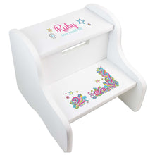 Personalized Ballet Princess White Two Step Stool