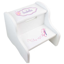 Personalized Fairy Princess White Two Step Stool