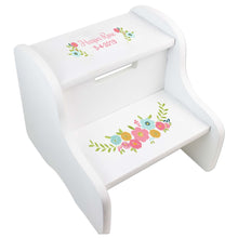 Personalized Classic Bunny White Two Step Stool