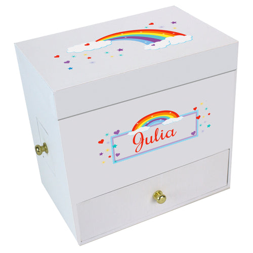 Rainbow Deluxe Musical Ballerina Jewelry Box