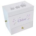 Lavender Elephant Deluxe Musical Ballerina Jewelry Box