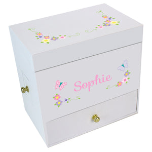 Pastel Butterfly GarlandDeluxe Musical Ballerina Jewelry Box