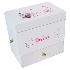 Pink Rock Star Deluxe Musical Ballerina Jewelry Box