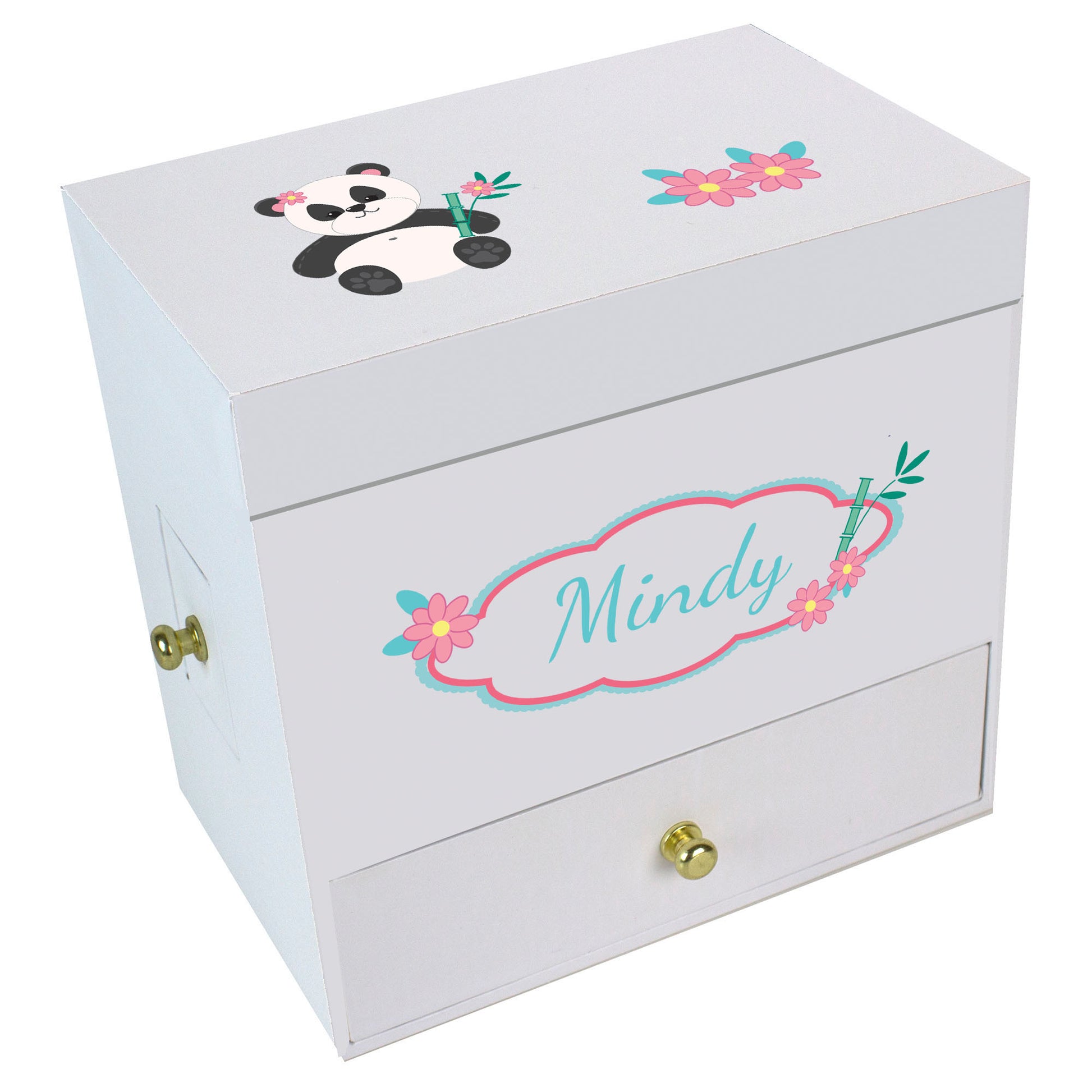 Panda Bear Deluxe Musical Ballerina Jewelry Box