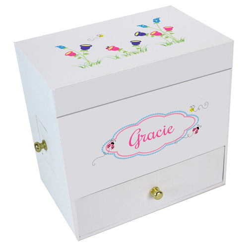 English Garden Deluxe Musical Ballerina Jewelry Box
