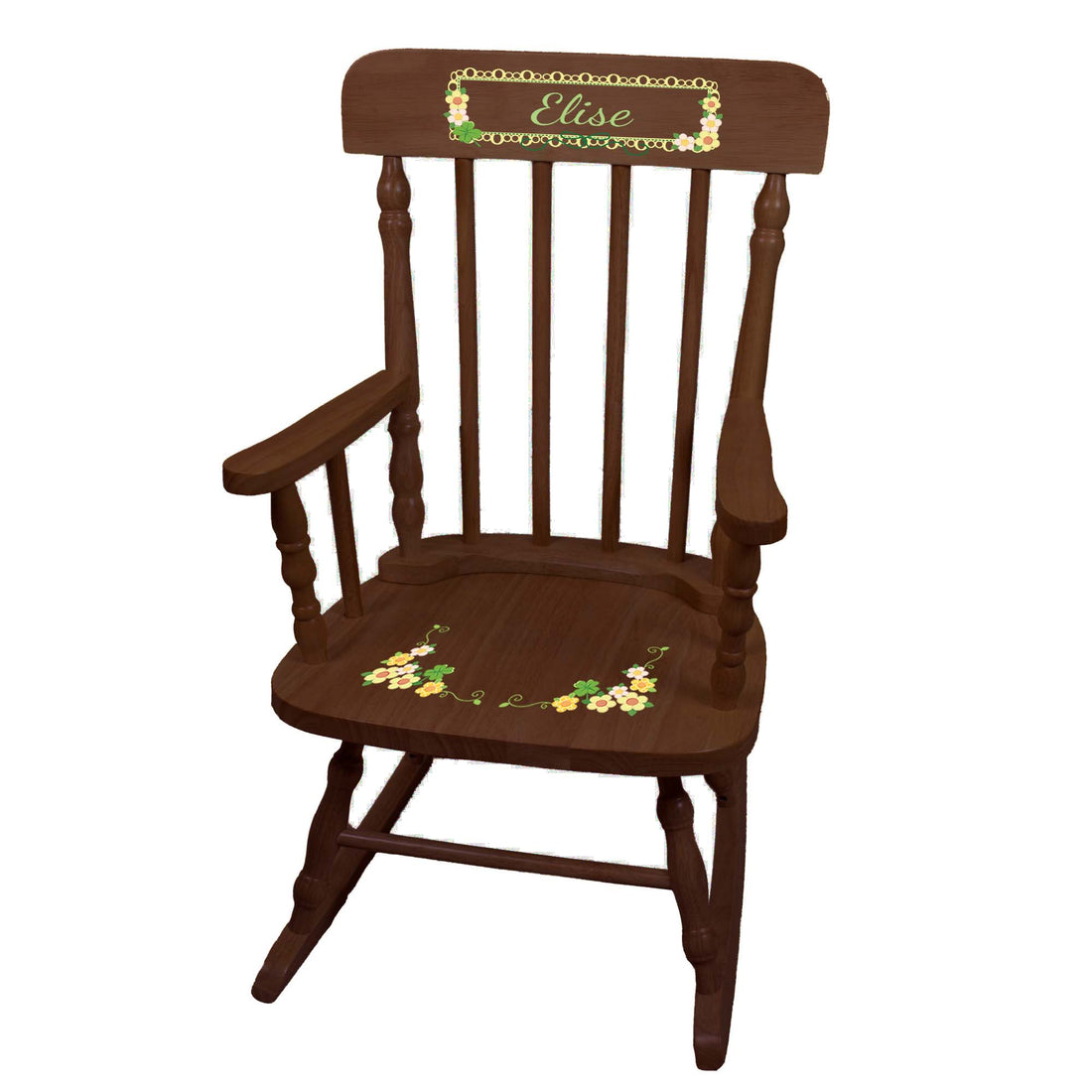 Shamrock Spindle Rocking Chair - Espresso